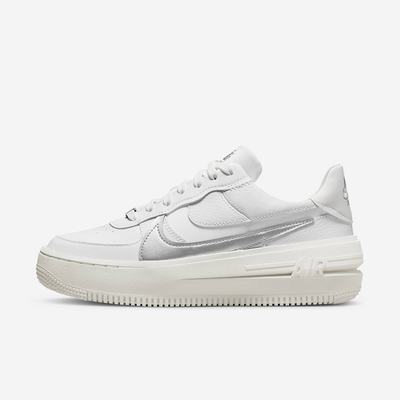 Tenisky Nike Air Force 1 PLT.AF.ORM Damske Biele Siva Metal Strieborne | SK541092