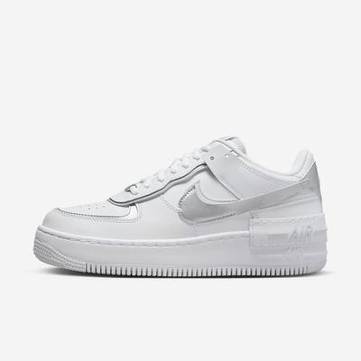 Tenisky Nike Air Force 1 Shadow Damske Biele Platina Čierne Modre Metal Strieborne | SK391820