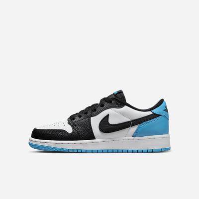 Tenisky Nike Air Jordan 1 Low OG Detske Biele Čierne Tmavo Modre | SK351684