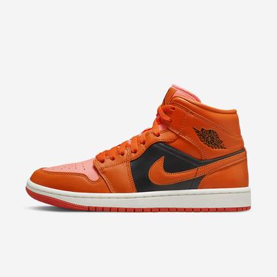 Tenisky Nike Air Jordan 1 Mid SE Damske Červené Čierne Oranžové | SK589701