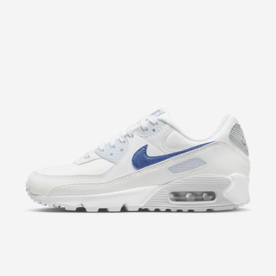 Tenisky Nike Air Max 90 Damske Biele Platina Modre | SK395742