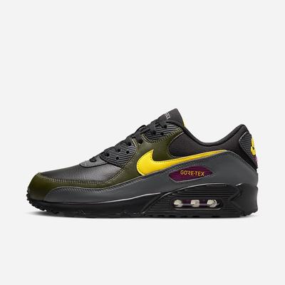 Tenisky Nike Air Max 90 GTX Panske Čierne Hnedožltý Siva Žlté | SK043756