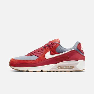 Tenisky Nike Air Max 90 Premium Panske Červené Siva Biele | SK407961