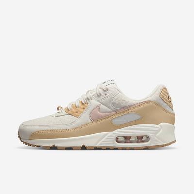 Tenisky Nike Air Max 90 SE Damske Béžové Biele Čierne Oranžové | SK093748