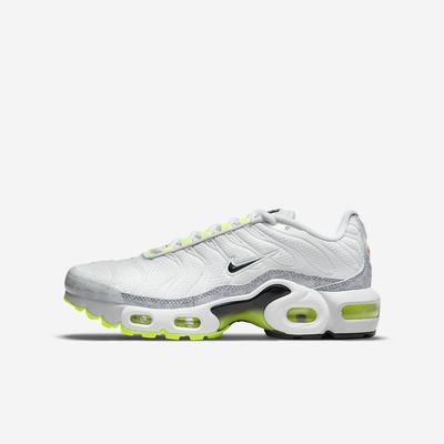 Tenisky Nike Air Max Plus Detske Biele Čierne Strieborne Mätové | SK483607