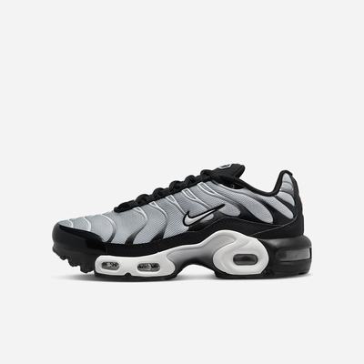 Tenisky Nike Air Max Plus Detske Čierne Metal Strieborne Biele | SK376485