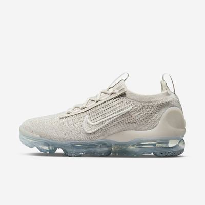 Tenisky Nike Air VaporMax 2021 Flyknit Damske Béžové Biele Metal Strieborne | SK860234