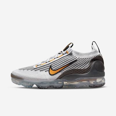 Tenisky Nike Air VaporMax 2021 Flyknit Panske Biele Čierne Tmavo Siva | SK384912