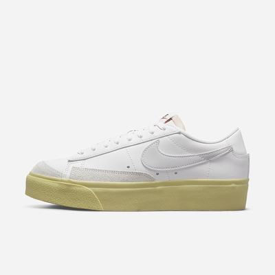 Tenisky Nike Blazer Low Platforme Damske Biele Citrón Modre Svetlomodrá Čierne Biele | SK102547