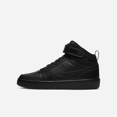 Tenisky Nike Court Borough Mid 2 Detske Čierne | SK391784