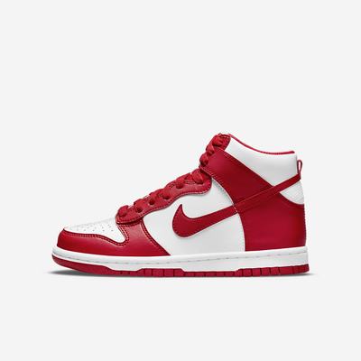 Tenisky Nike Dunk High Detske Biele Červené | SK074839