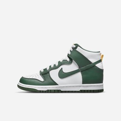 Tenisky Nike Dunk High Detske Zelene Zlate Biele | SK687352