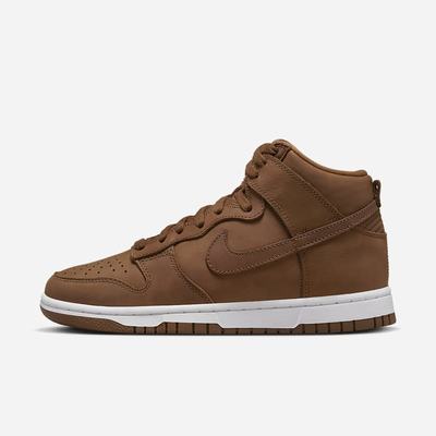 Tenisky Nike Dunk High Premium Damske Hnede Biele | SK716495