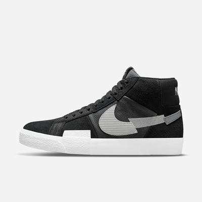 Tenisky Nike SB Zoom Blazer Mid Premium Damske Čierne Siva Siva Biele | SK436078